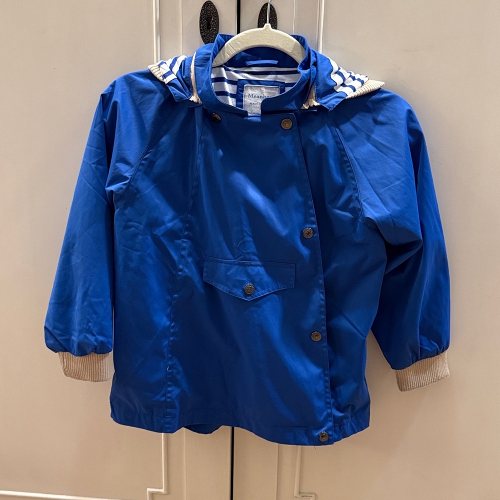 Meanbear Blue raincoat with Striped Lining 6/7